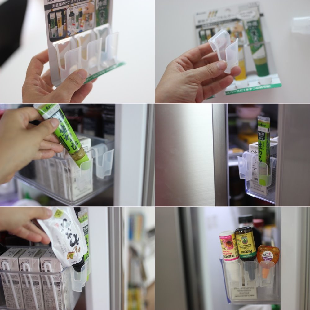일본 와사비,고추장 양념튜브 냉장고 홀더 꽂이3P