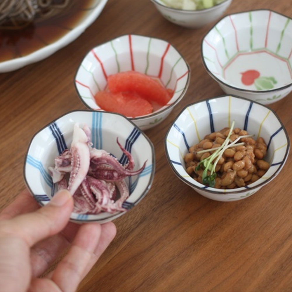 일본도자기 아삭아삭 오이시야채 볼형종지세트(5개세트)-볼형