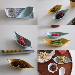 일본 대나무잎 포인트 그릇(2가지)