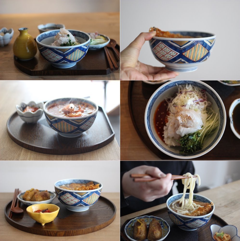 일본 전통공예기법 전사시리즈 - 히시케 돈부리규동볼(덮밥,면기,우동기)