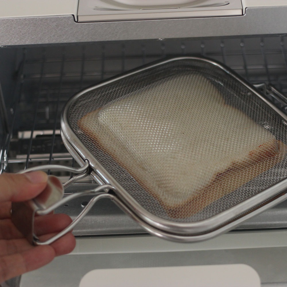 스텐 사각 핫샌드위치 토스트그릴 철망(에어프라이어,발뮤다,오븐 사용가능)